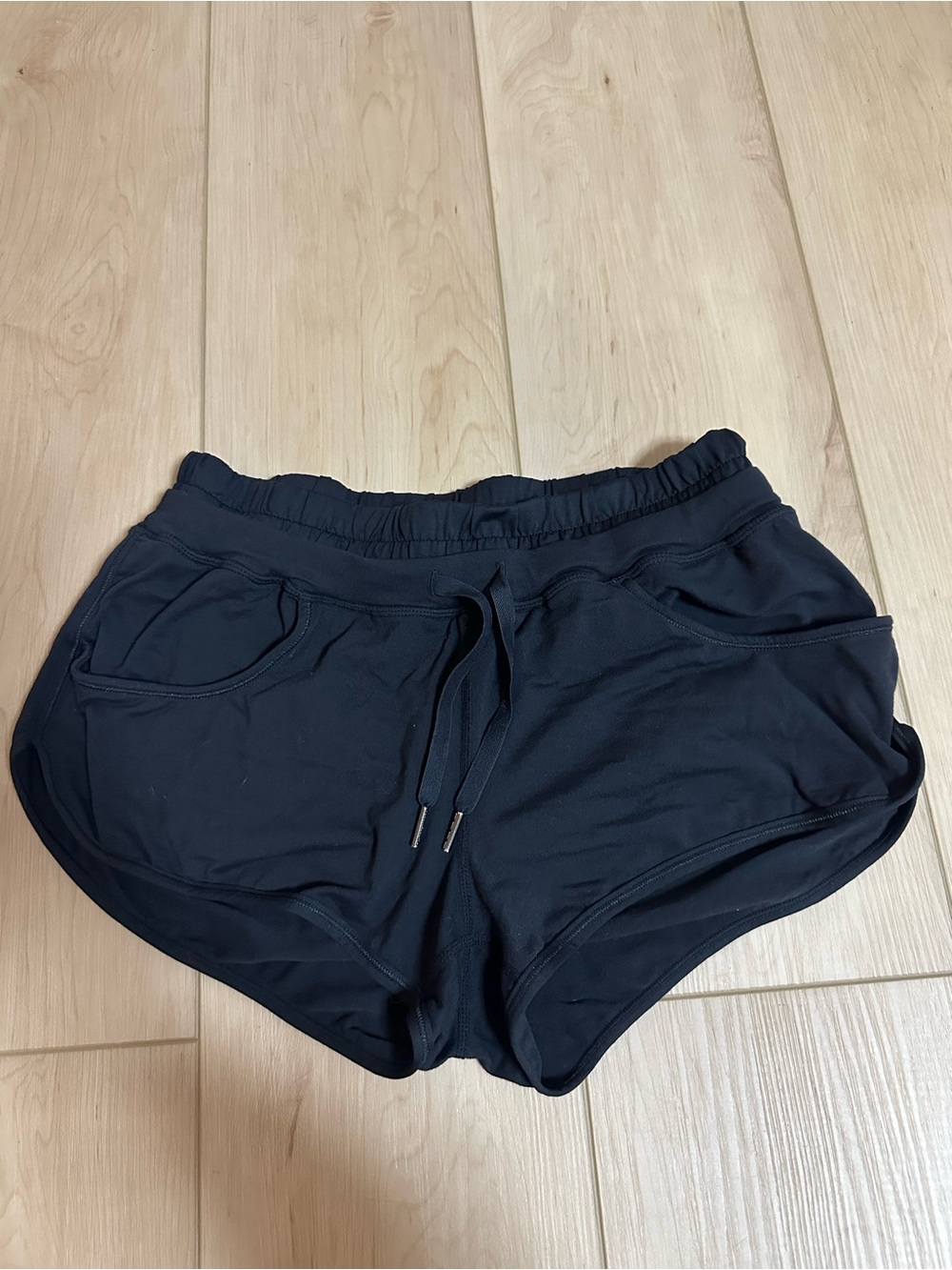 lululemon athletica Black Athletic Shorts with Drawstring Waistband